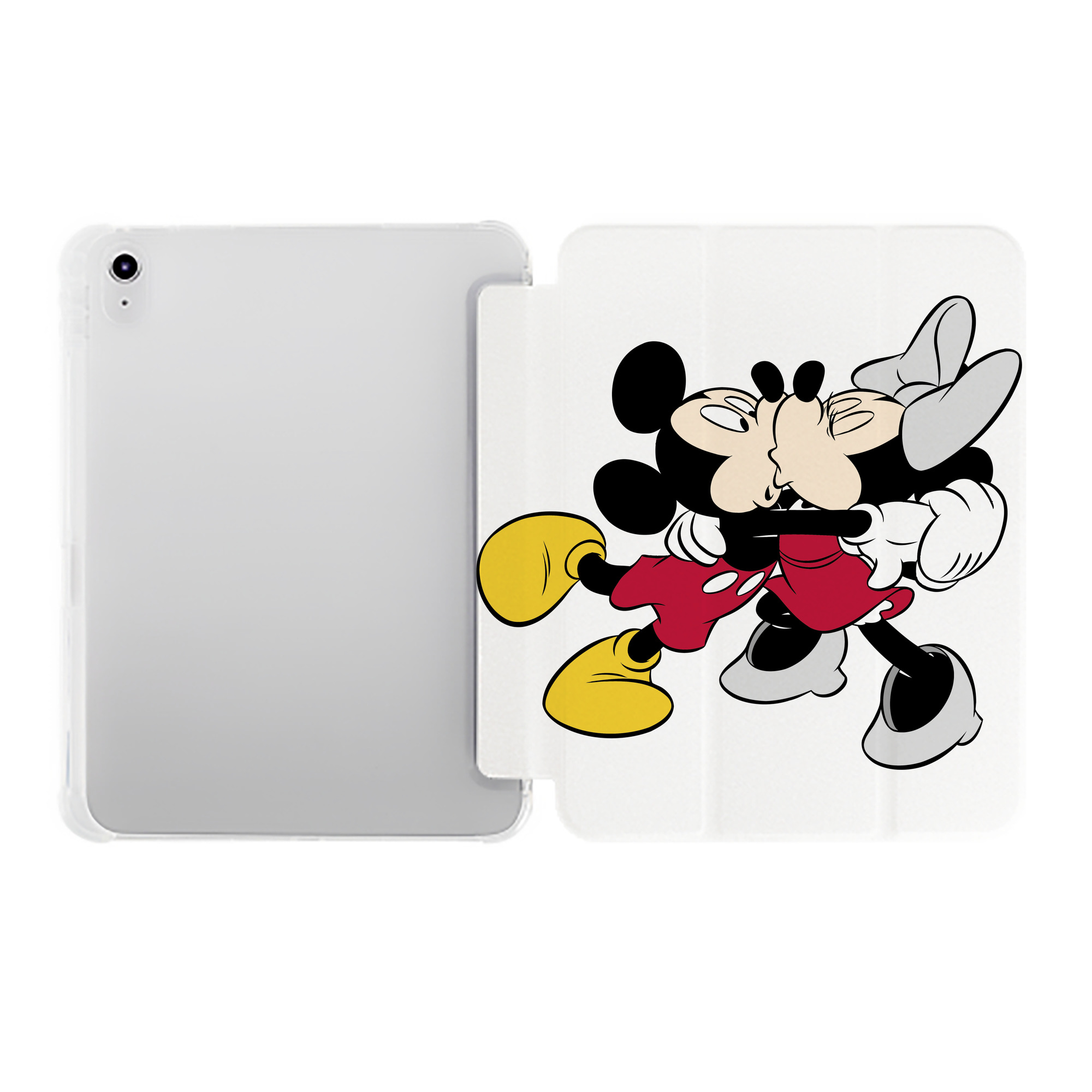 （画像用） ミッキーマウス Mickey Mouse IPad ケース ペン収納付き 三つ折りスタンド PUレザー×シリコン 対応機種9.5/10.5/10.9インチ